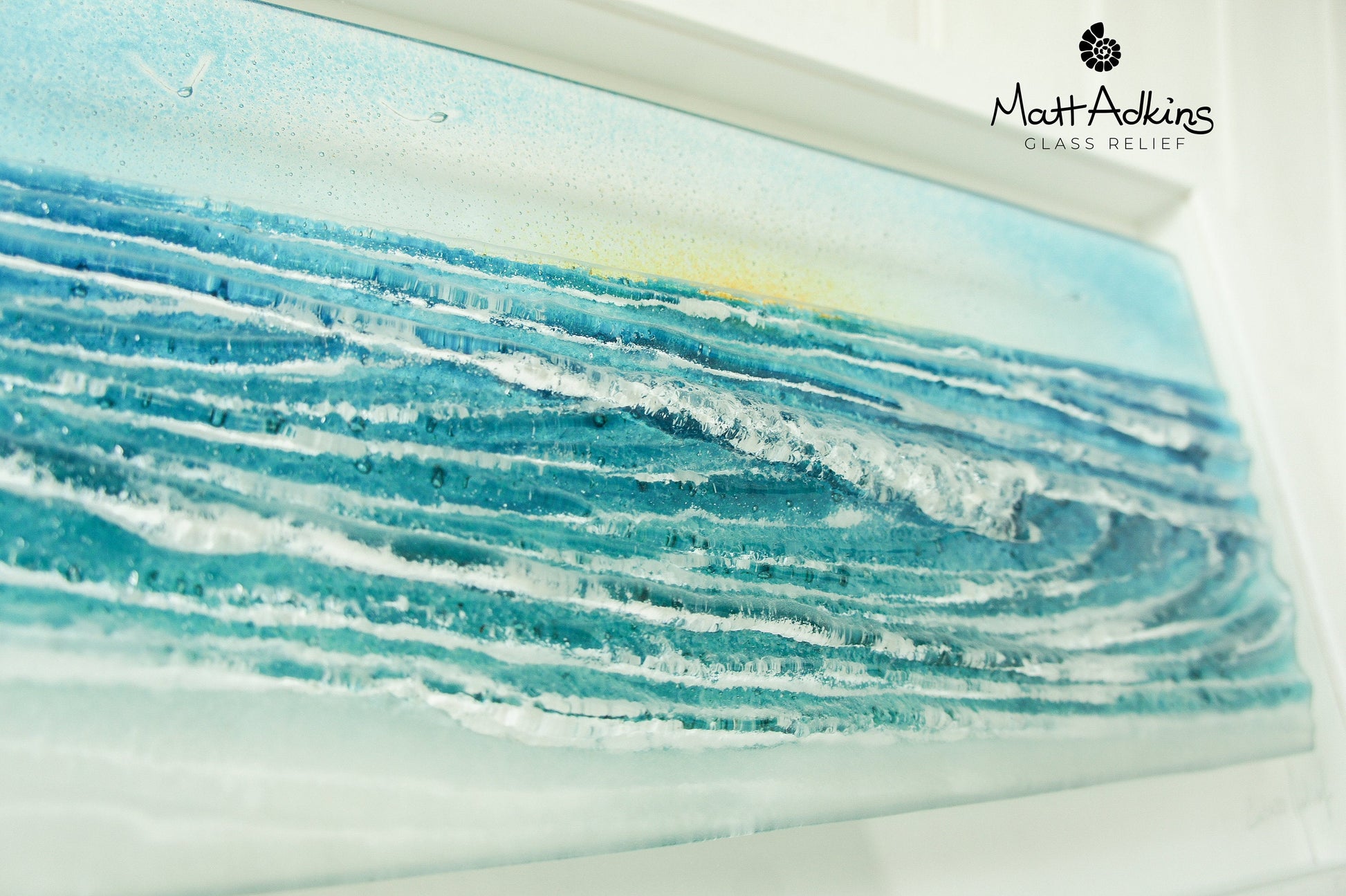 glass wave wall art