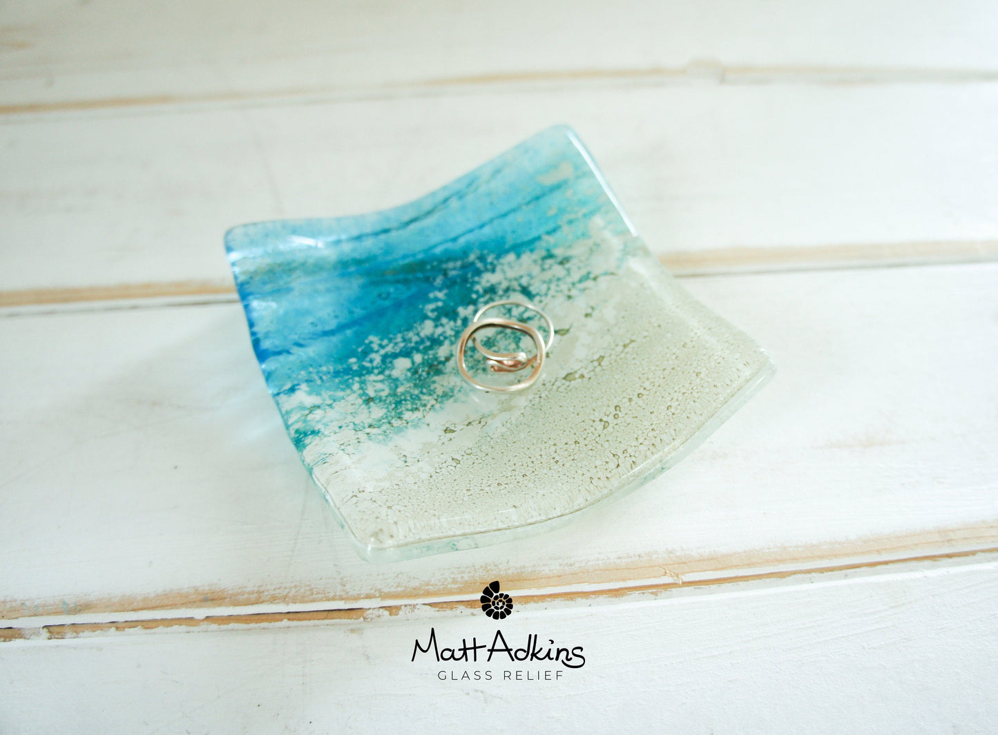 Beach Paradise Glass Ring Dish