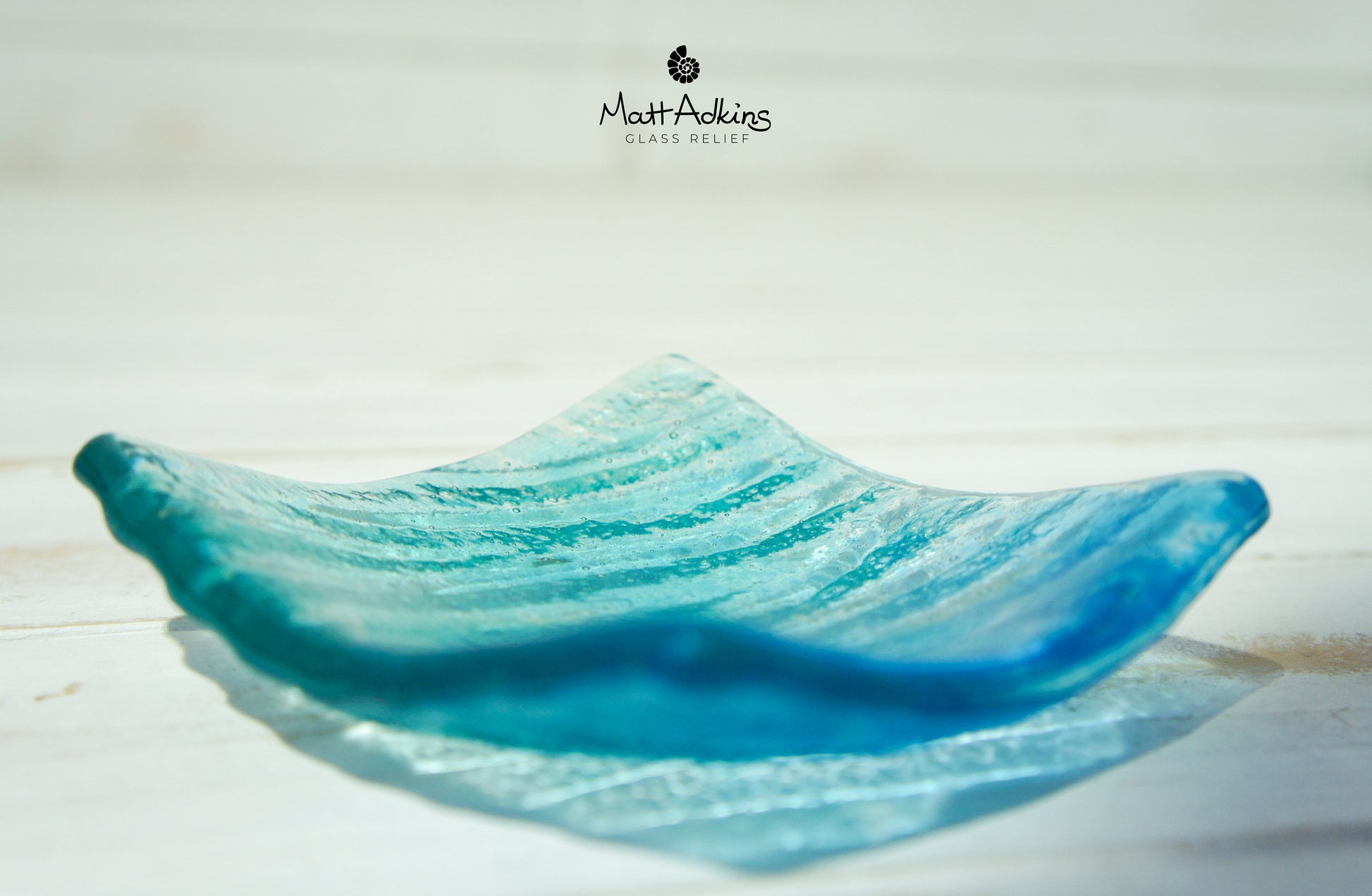 Seabed Teal Ring Glass Dish