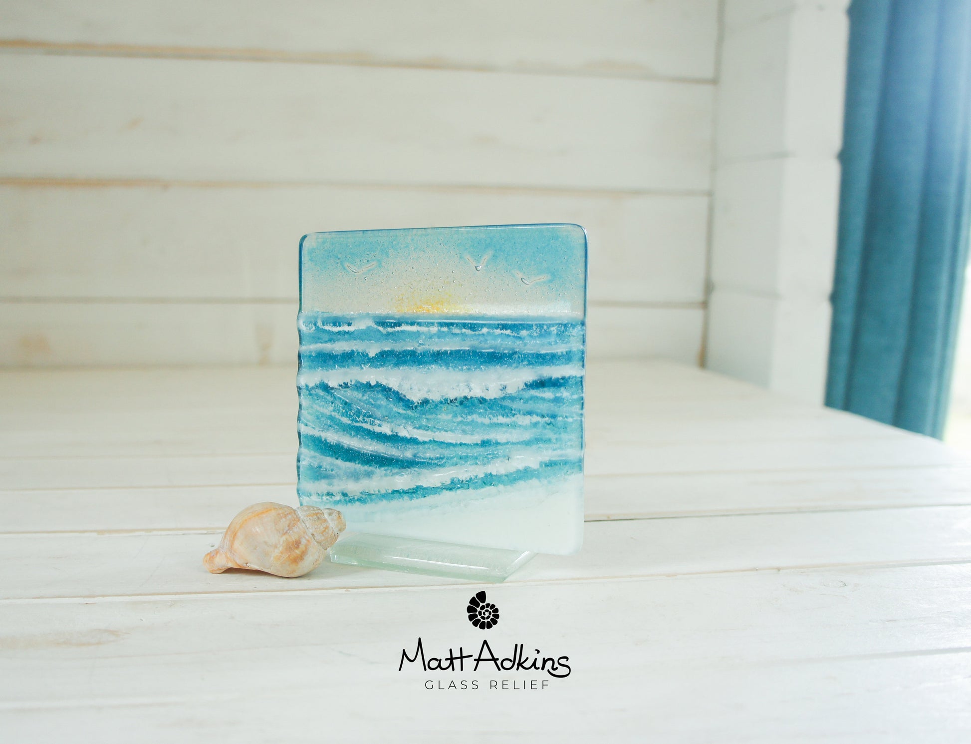 Wave Small Sun Suncatcher Glass Art