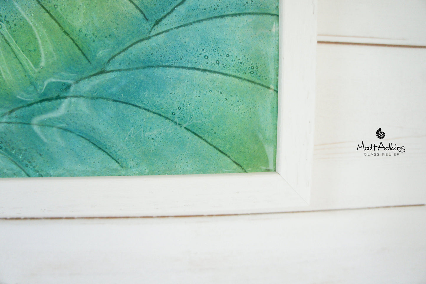 Ammonite Frame - Large Square - Turquoise Blue Green - 44x44cm(17"x17")
