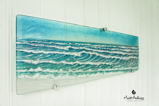 Panoramic Wave Wall Panel - 70x20cm(27 1/2x8") with fixings