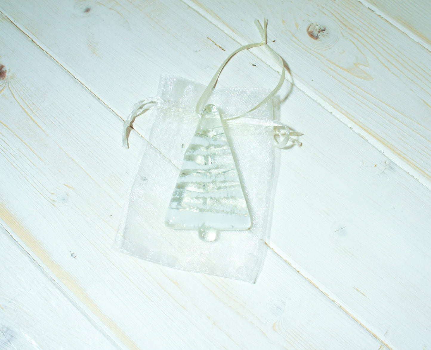 white fused glass christmas decorations, glass christmas trees, glass christmas hanging decorations, glass christmas ornaments