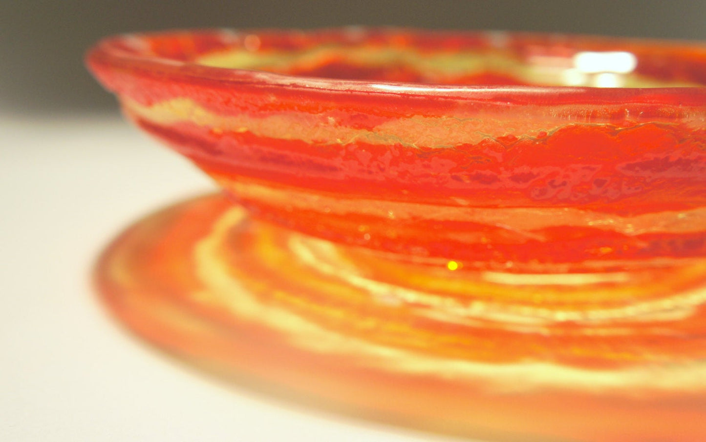 Red Yellow Fruit Swirl Bowl - 29cm(12")