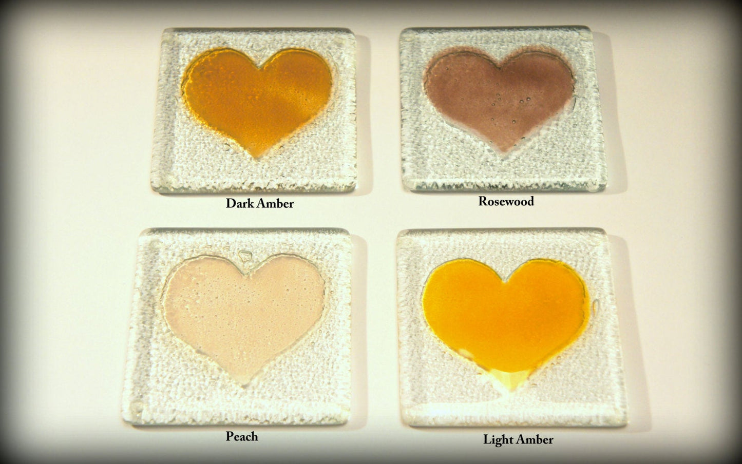 6 Heart Coasters - Choose your colours