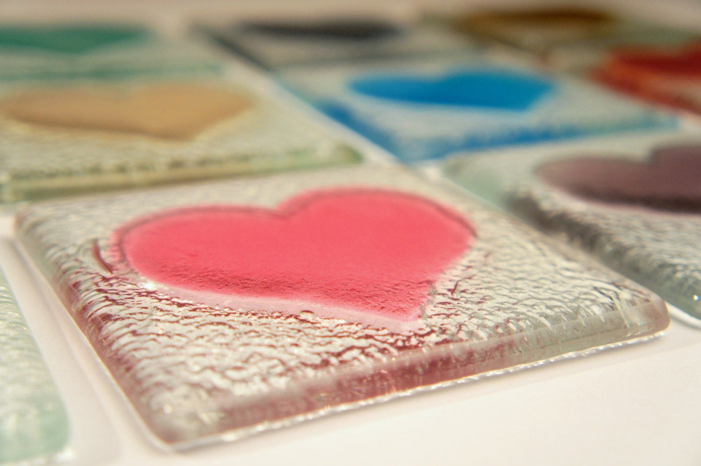 6 Heart Coasters - Choose your colours
