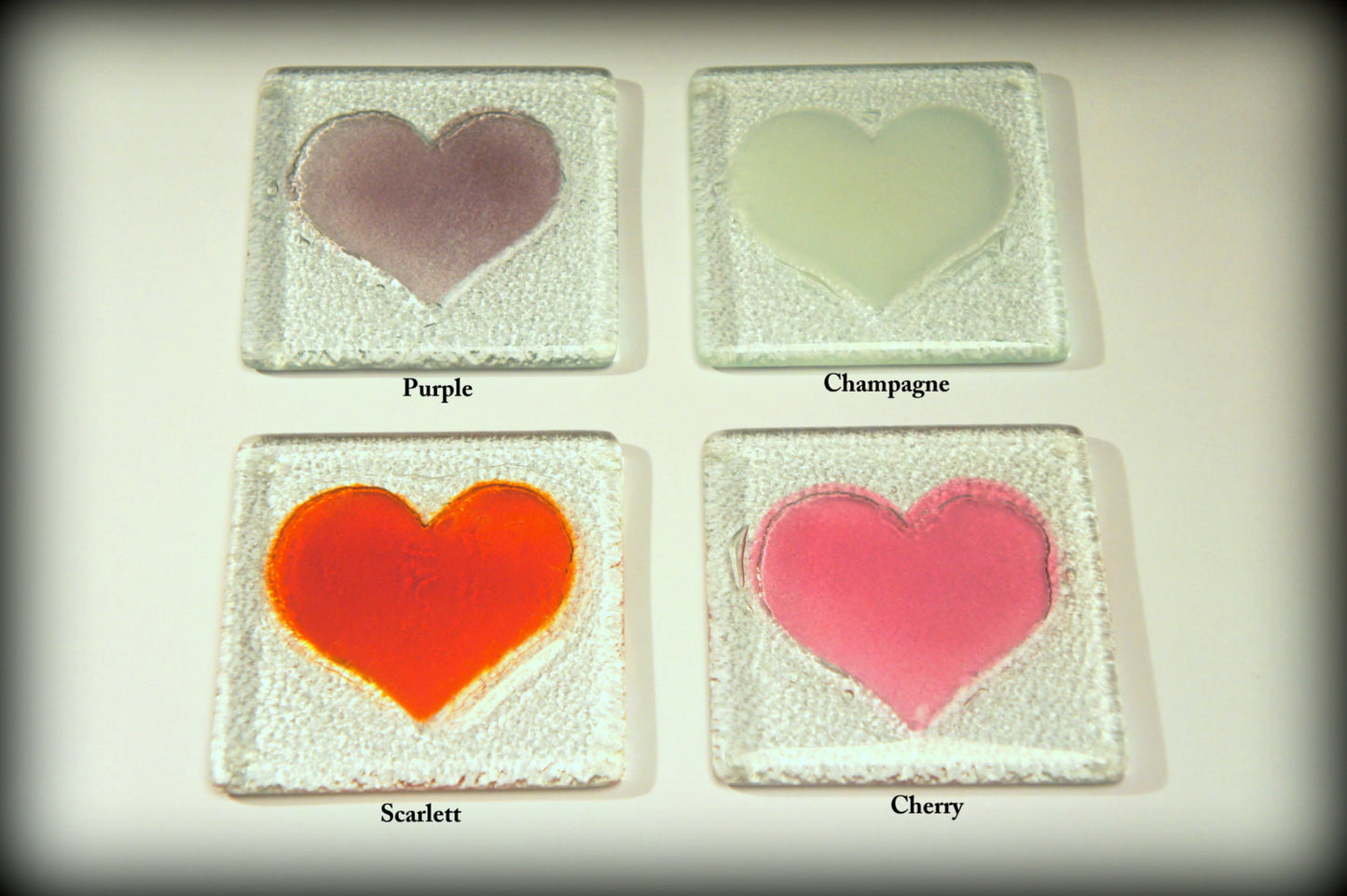 6 Heart Coasters - Choose your colours