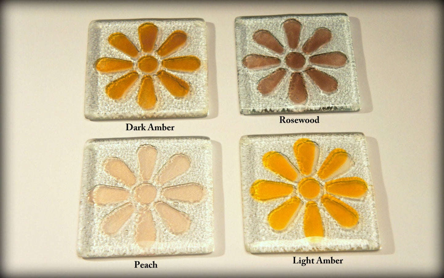 4 Daisy Coasters - Choose your colours