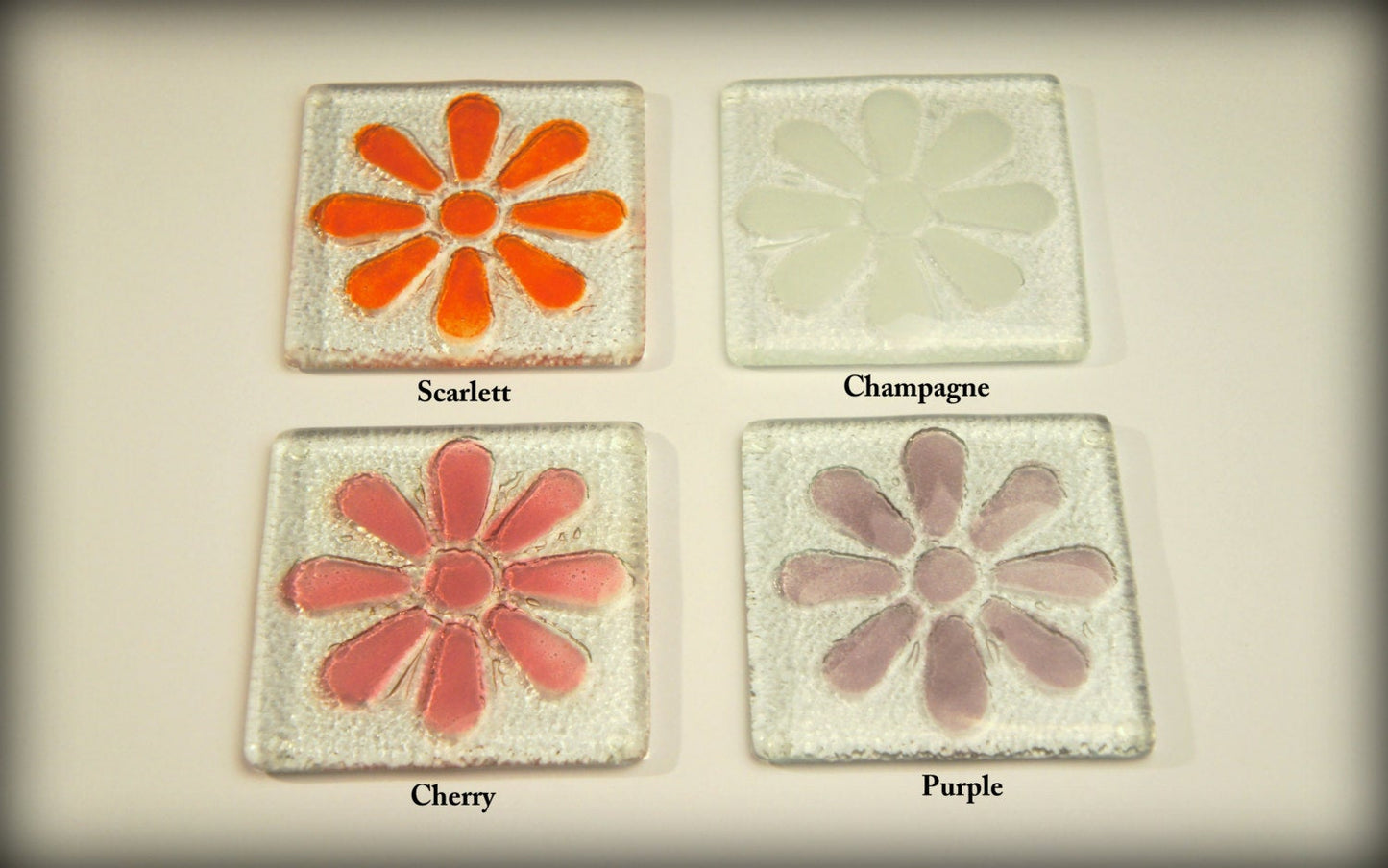 6 Daisy Coasters - Choose your colours