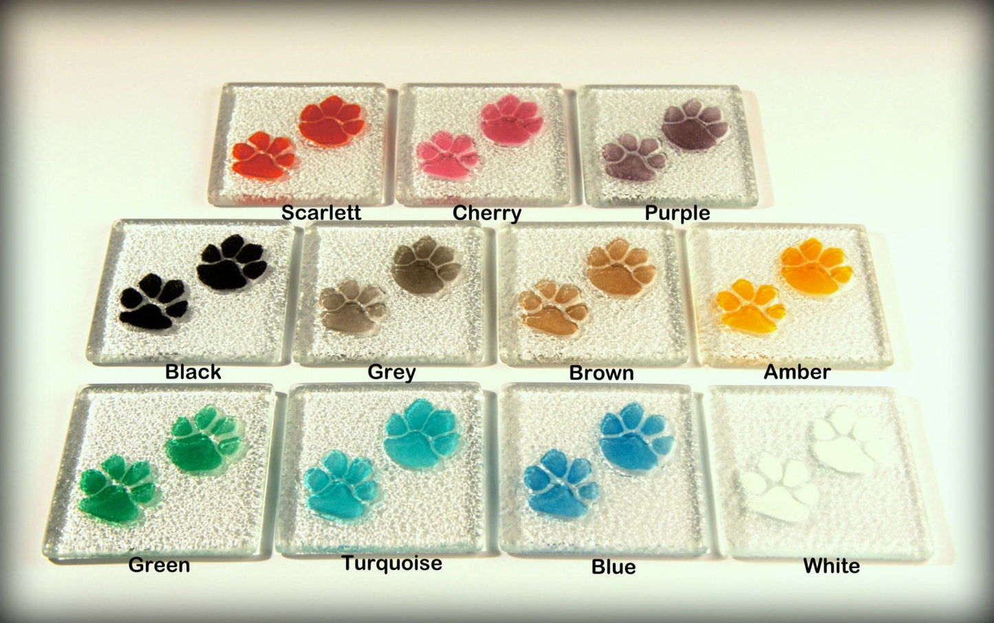6 Paw Coasters - Choose your colours